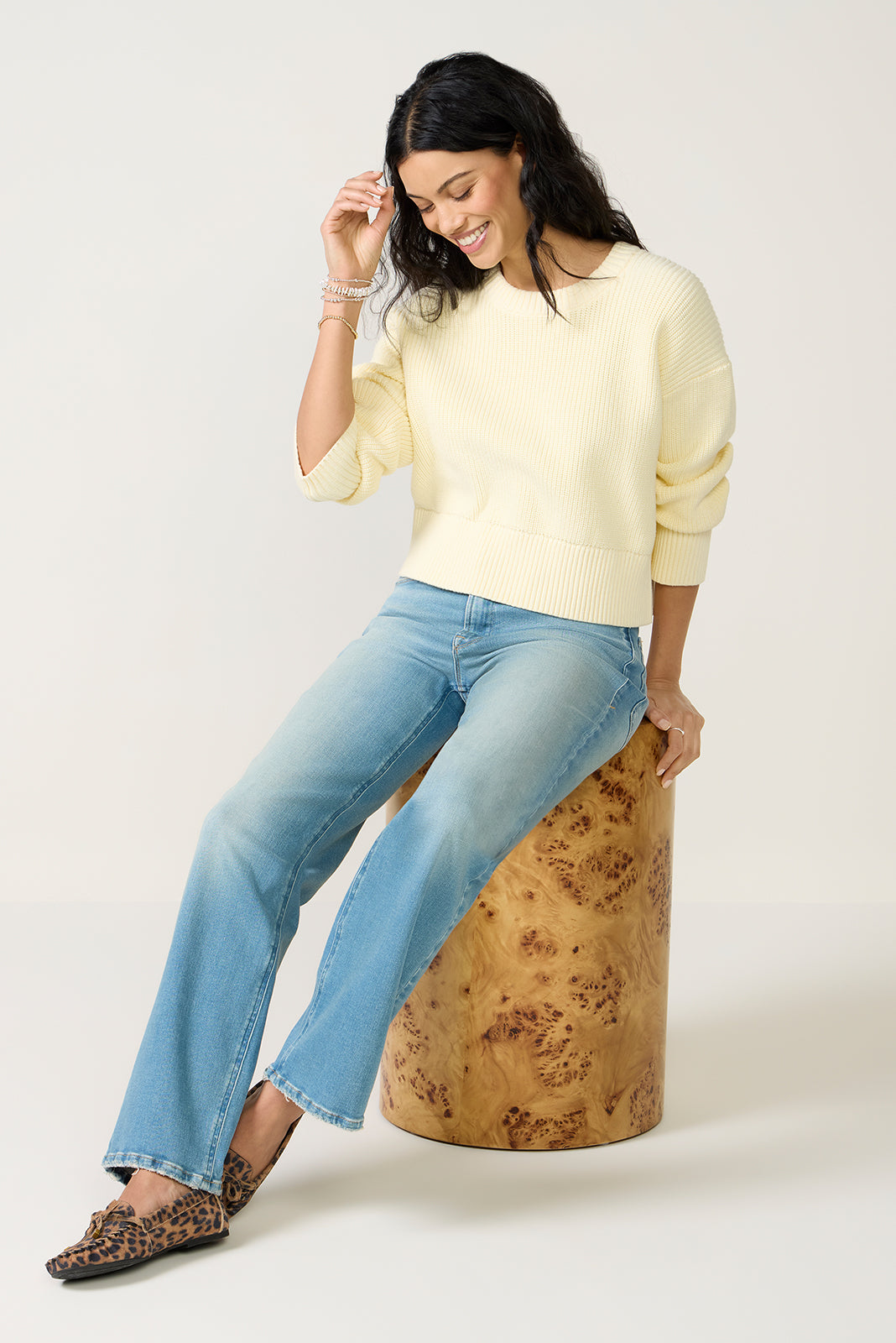 Women's Audrey Crew Neck Sweater Top
