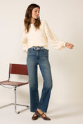 Women's Piper Dramatic Sleeve Cable Sweater Top