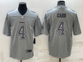 Men's Las Vegas Raiders Derek Carr #4 Gray Atmosphere Fashion Game Jersey1