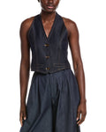 Gracia Button Down Halter Neck Vest