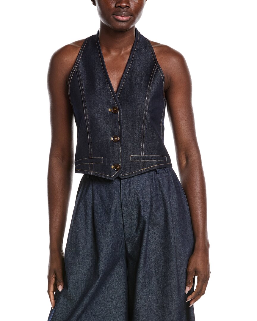 Gracia Button Down Halter Neck Vest