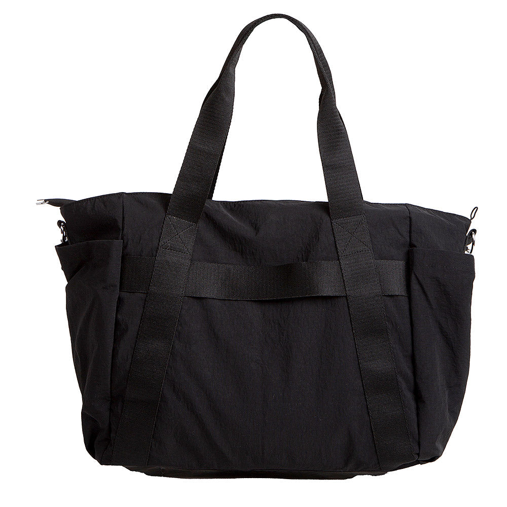 Solid Spacious Multi Compartment Carryall Tote Bag