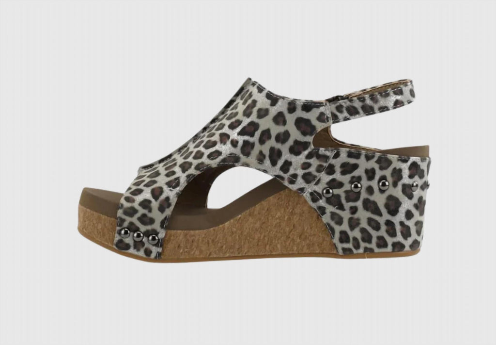 Women's Carley Wedge Sandal In Silver Leopard