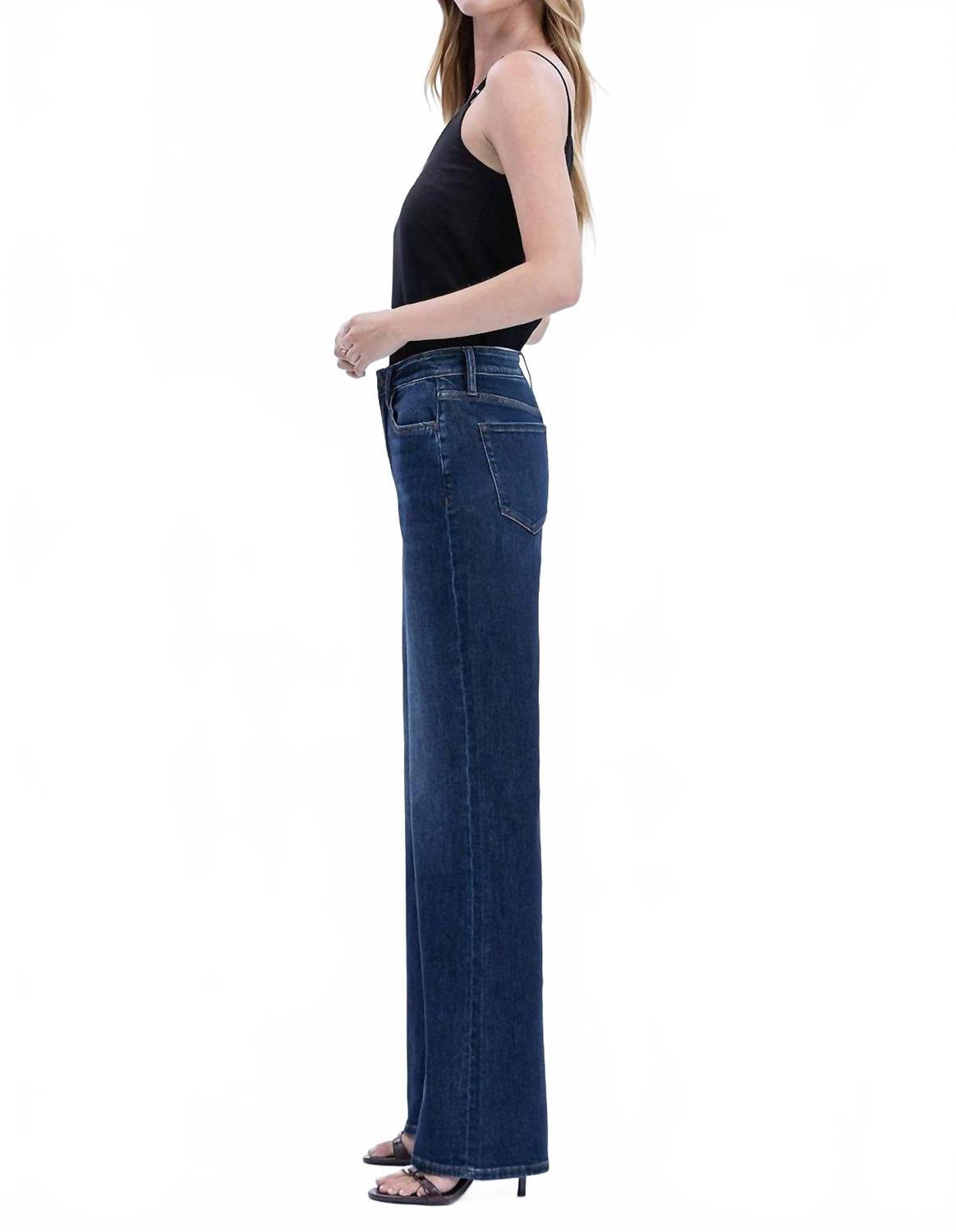 Super High Rise Jeans In Dark Blue