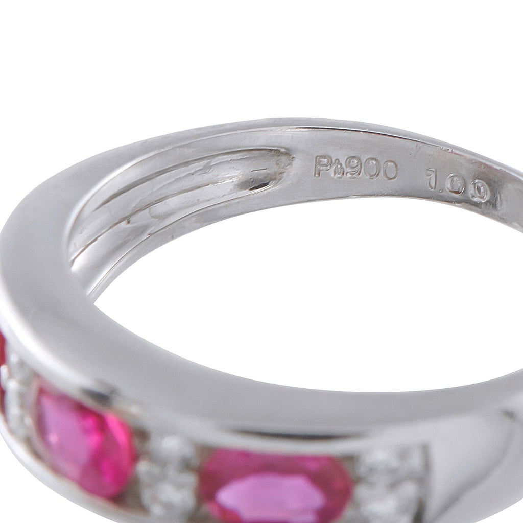 LB Exclusive Platinum 0.16ct Diamond and Sapphire Ring MF29-041426