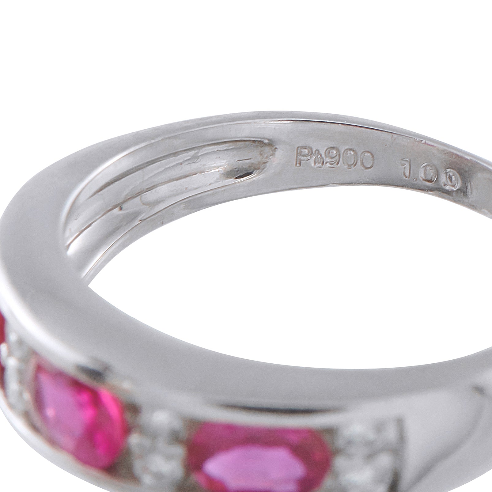 LB Exclusive Platinum 0.16ct Diamond and Sapphire Ring MF29-041426