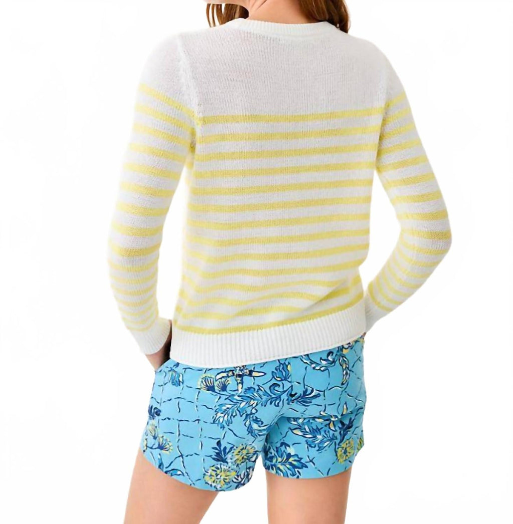 Kelsa Sweater In Resort White Stay Sunny