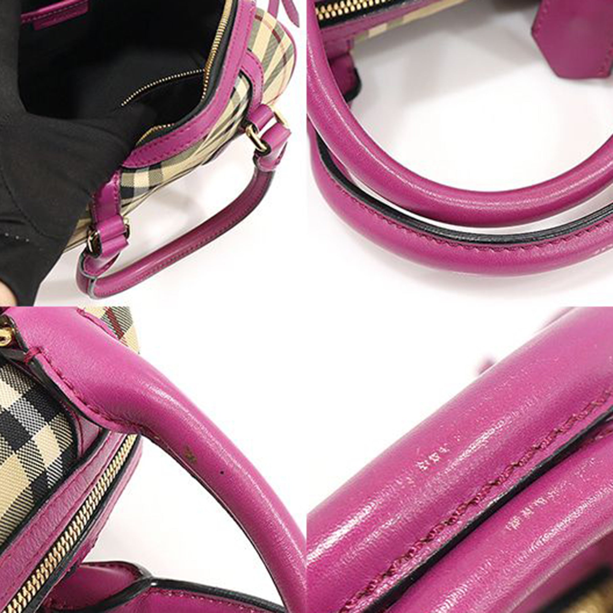 Horspberry Check Canvas Alchester Convertible Satchel Small