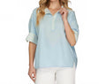 Prep Oversized Top In Light Blue