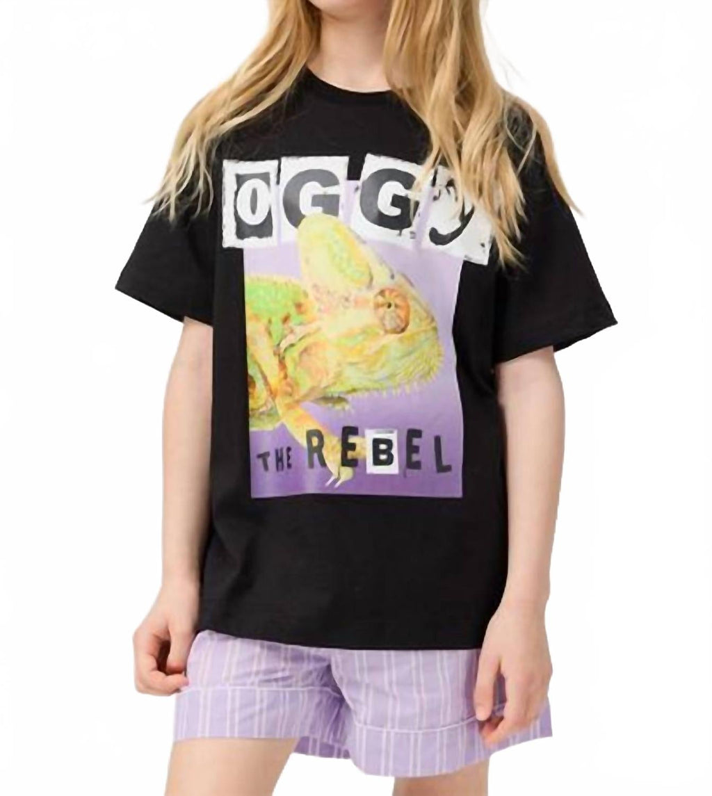 Kid's Oggy Riley Short Sleeve Tee In Black