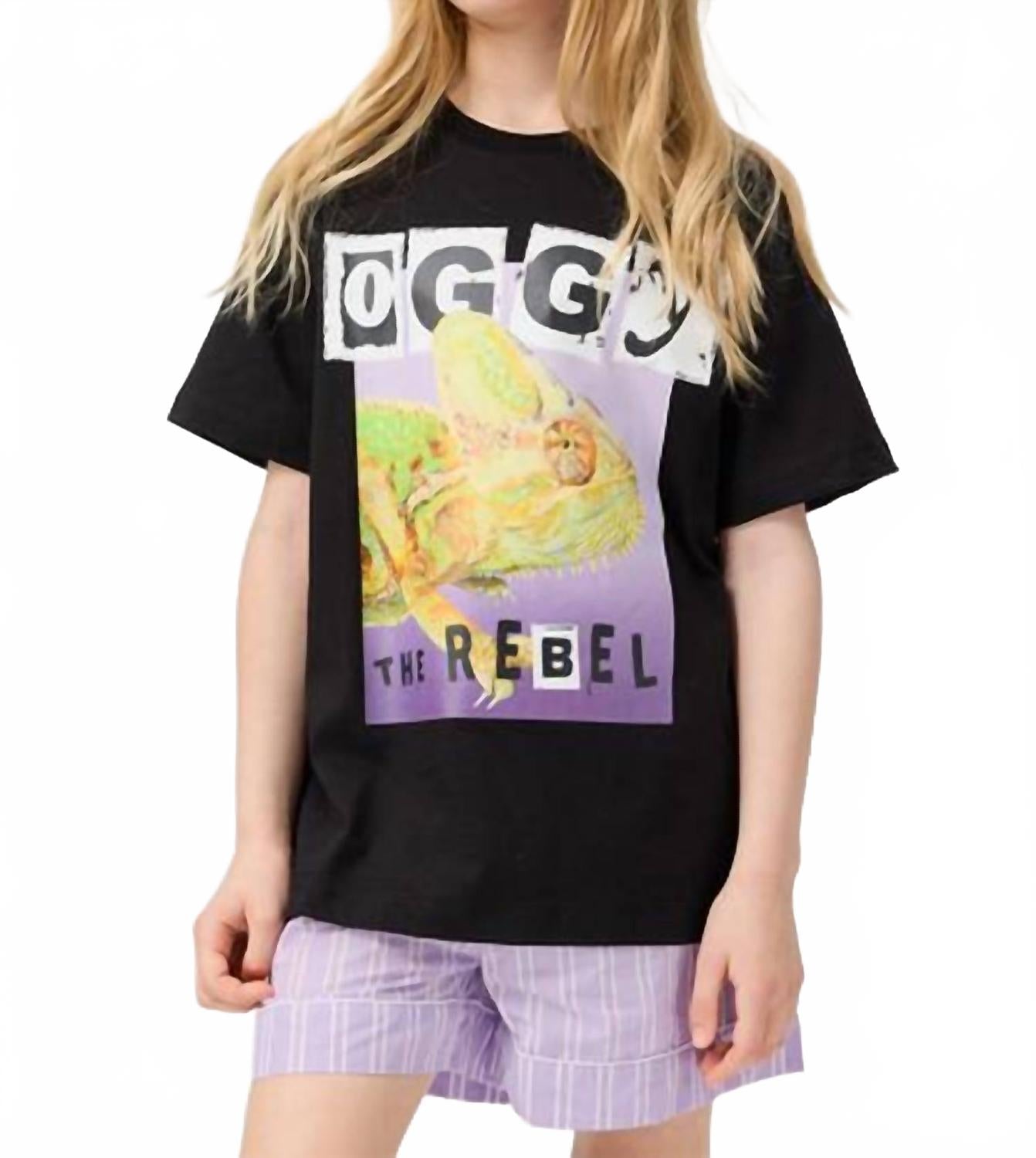 Kid's Oggy Riley Short Sleeve Tee In Black