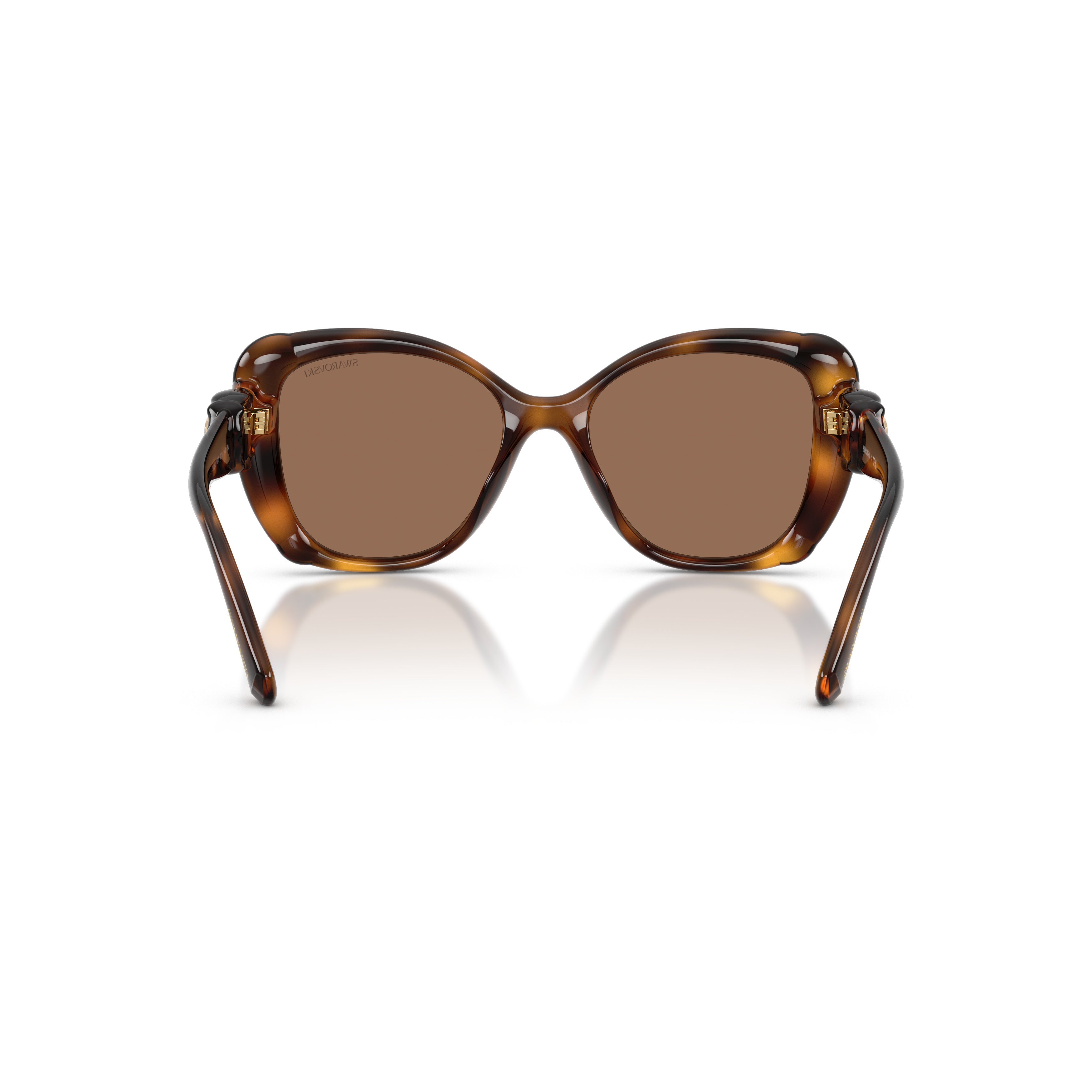 0Sk6051U Oversized Tortoiseshell Sunglasses with Crystal-Embellished Temples
