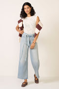 Women's Waist Palazzo Crop Jean