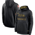 Men's Seattle Seahawks NFL 2020 Salute to Service Hoodie1 Black