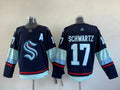 Men's Seattle Kraken Jaden Schwartz #17 Navy Home Breakaway Player jersey