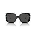 0Sk6011 Large Square Black Acetate Sunglasses with Crystal Embellishments