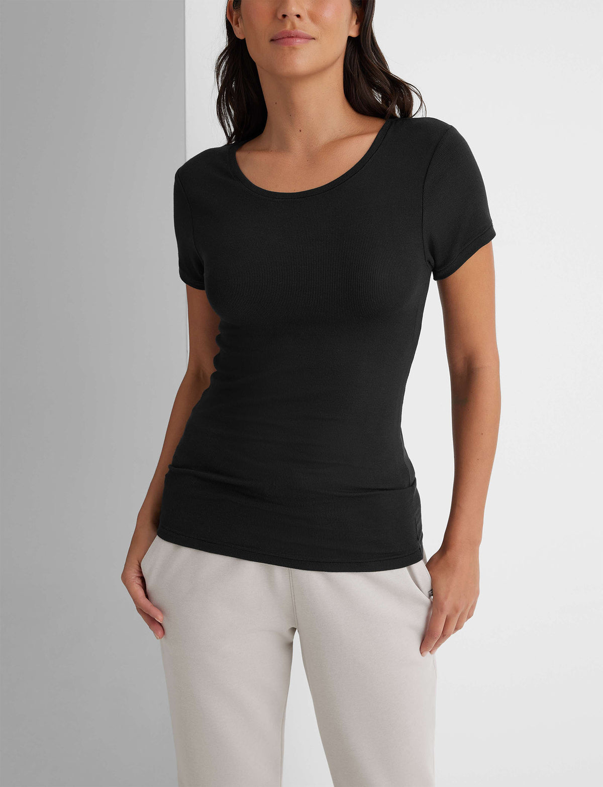 Women's Micro Rib Cap Sleeve T-Shirt