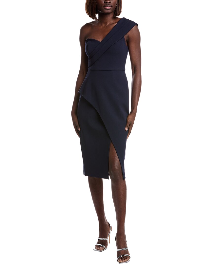Aidan Mattox Bonded Crepe Midi Dress