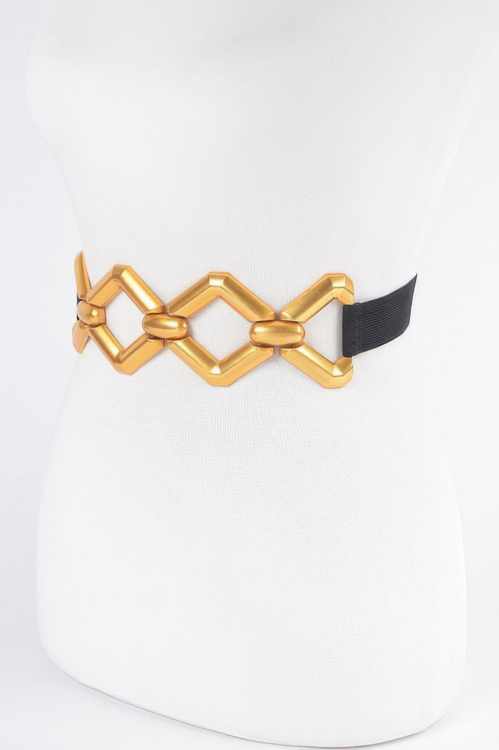 Plus Size Elastic Waist Belt with Metal Buckle