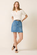 Women's Denim Patch Pocket Mini Skirt