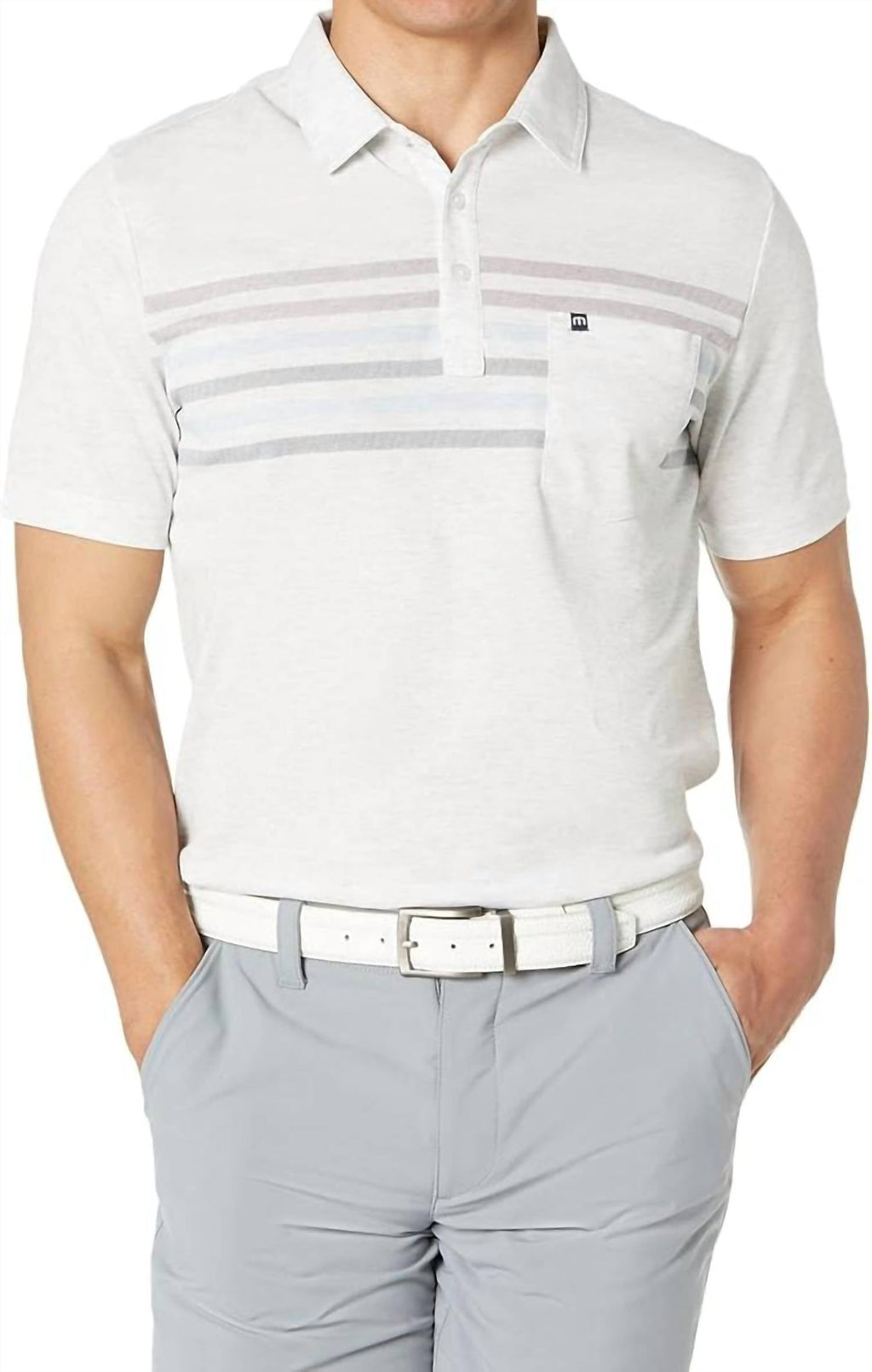 Dixie Polo Shirt In Heather White