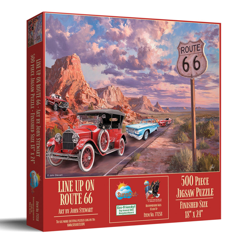 Line Up on Route 66 500 piece Jigsaw Puzzle for Adults
