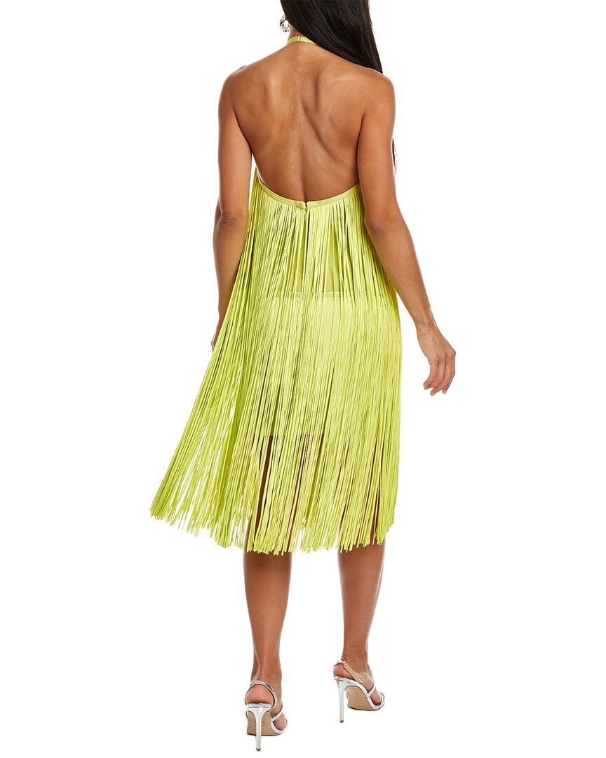 Hervé Léger Fringed Halter Midi Dress