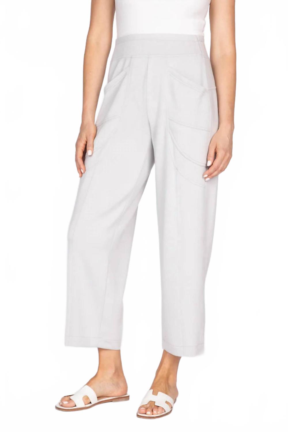 Feather Lux Knit Travel Pant In Grey