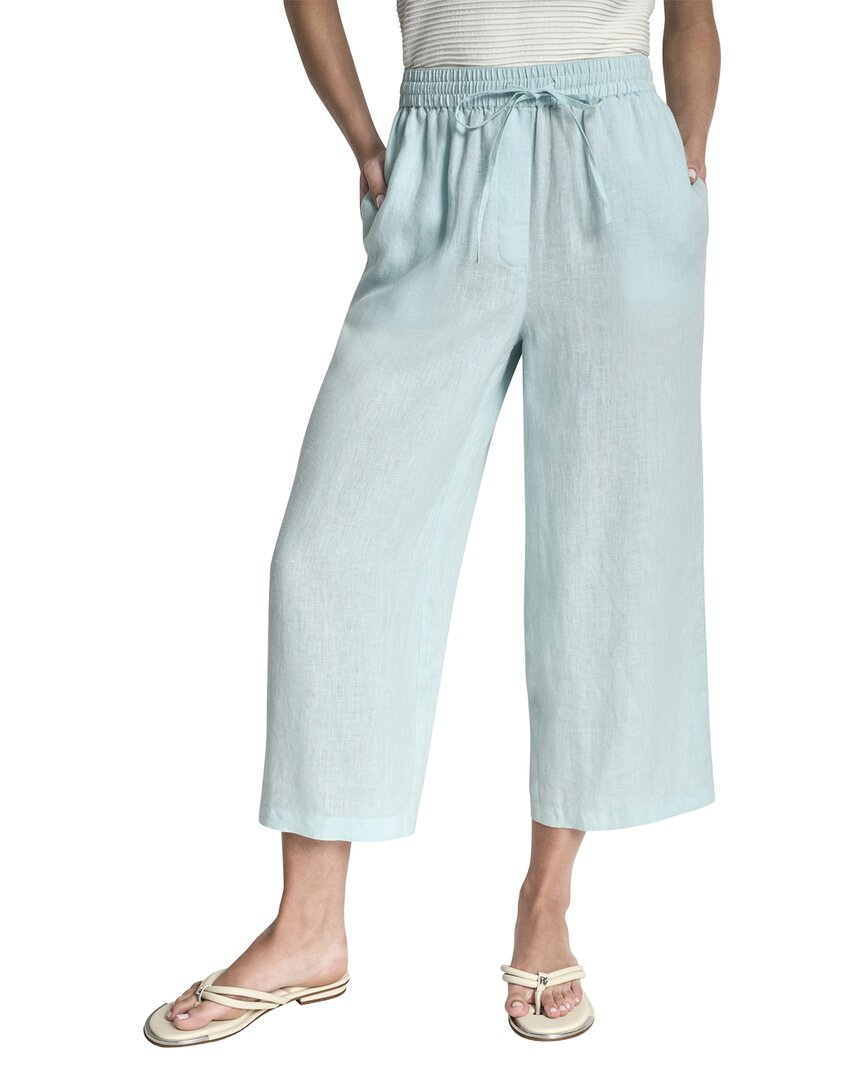 DKNY Pull On Straight Leg Linen Pant