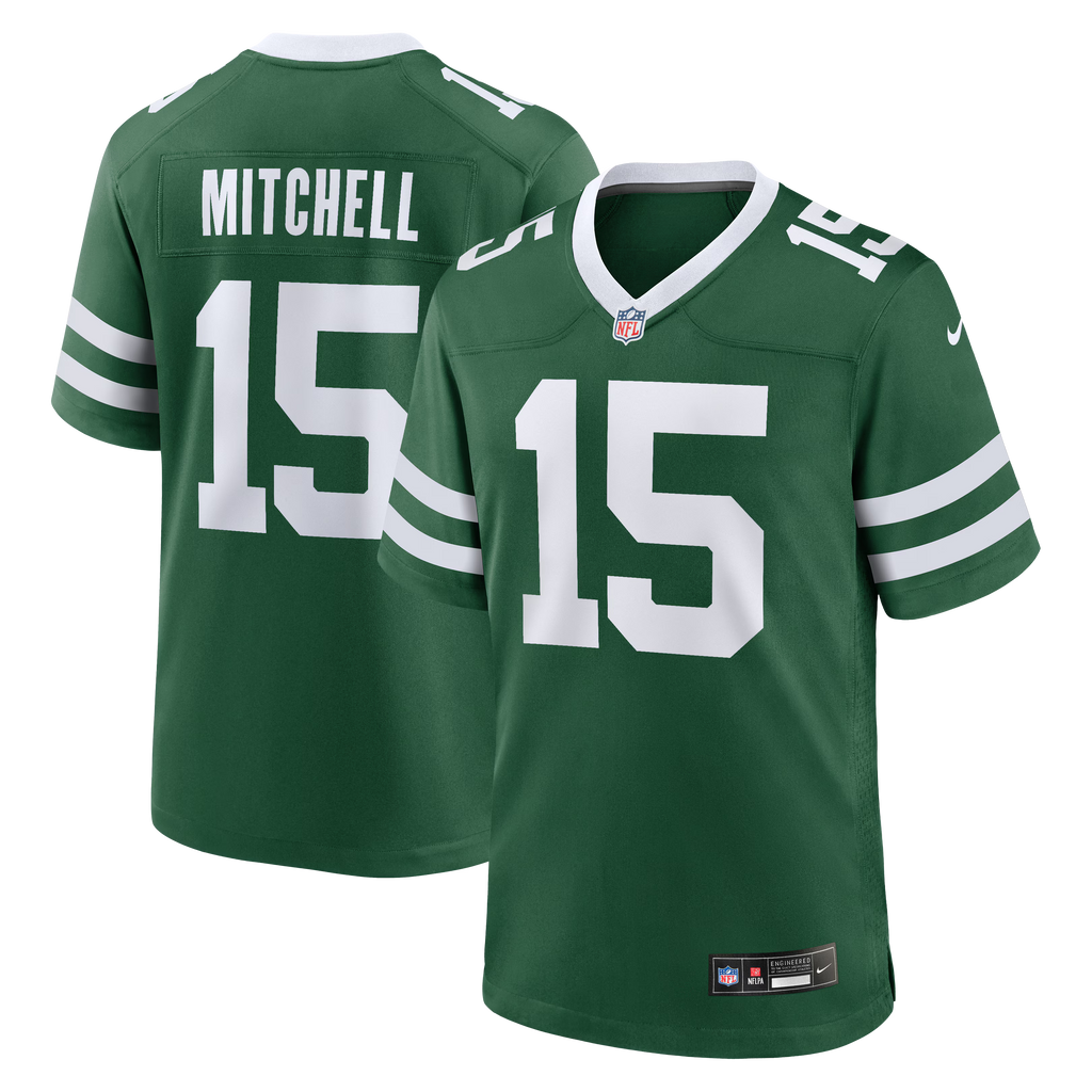 New York Jets Adonai Mitchell Legacy Green Team Game Jersey