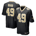 New Orleans Saints Zach Wood Black Game Jersey