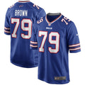 Buffalo Bills Ruben Brown Royal Game Retired Player Jersey