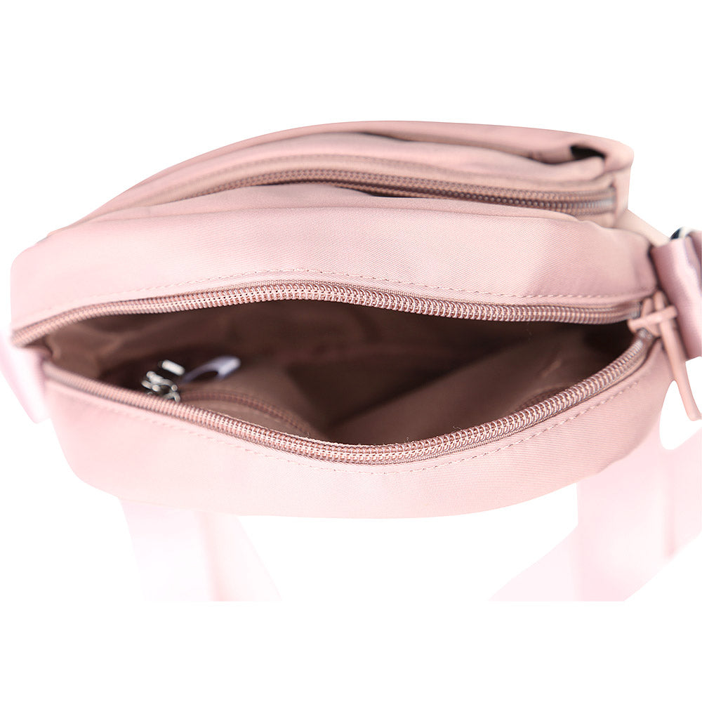 Compact Solid Multi Pocket Crossbody Bag