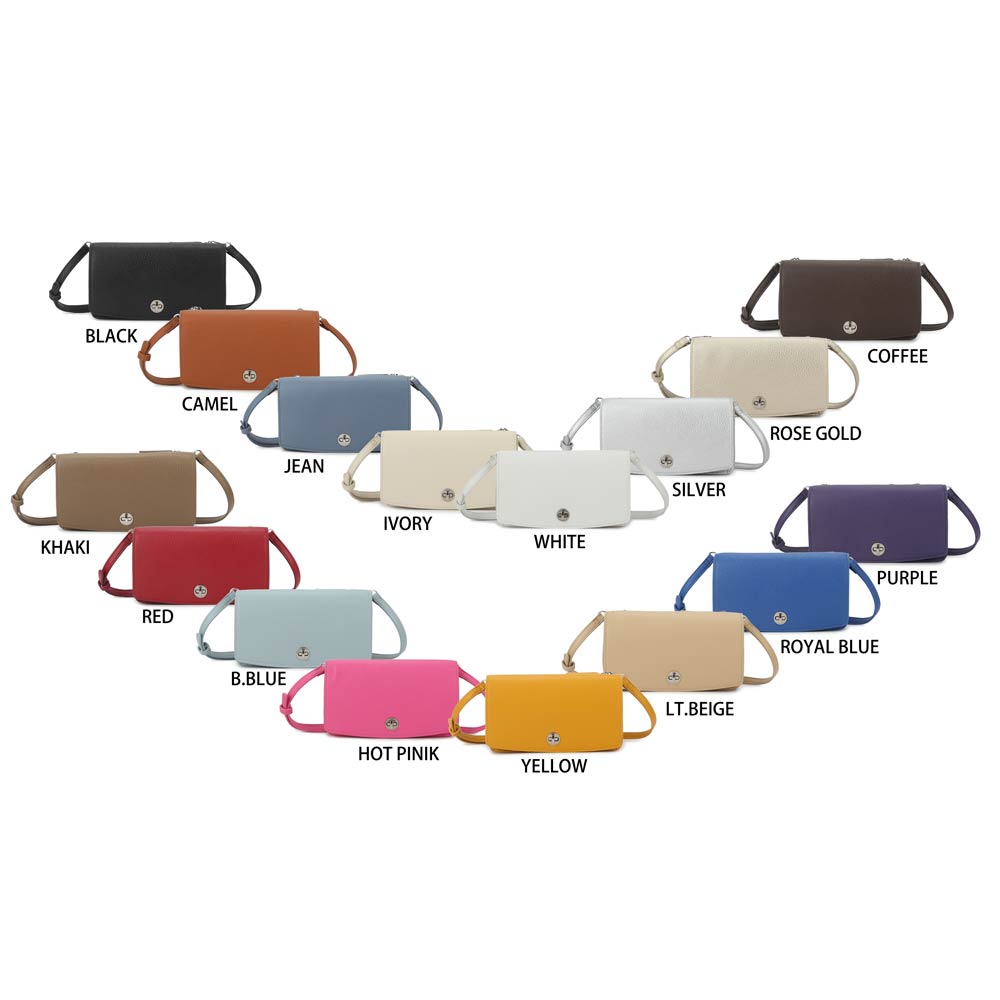 Faux Leather Crossbody Wallet Bag