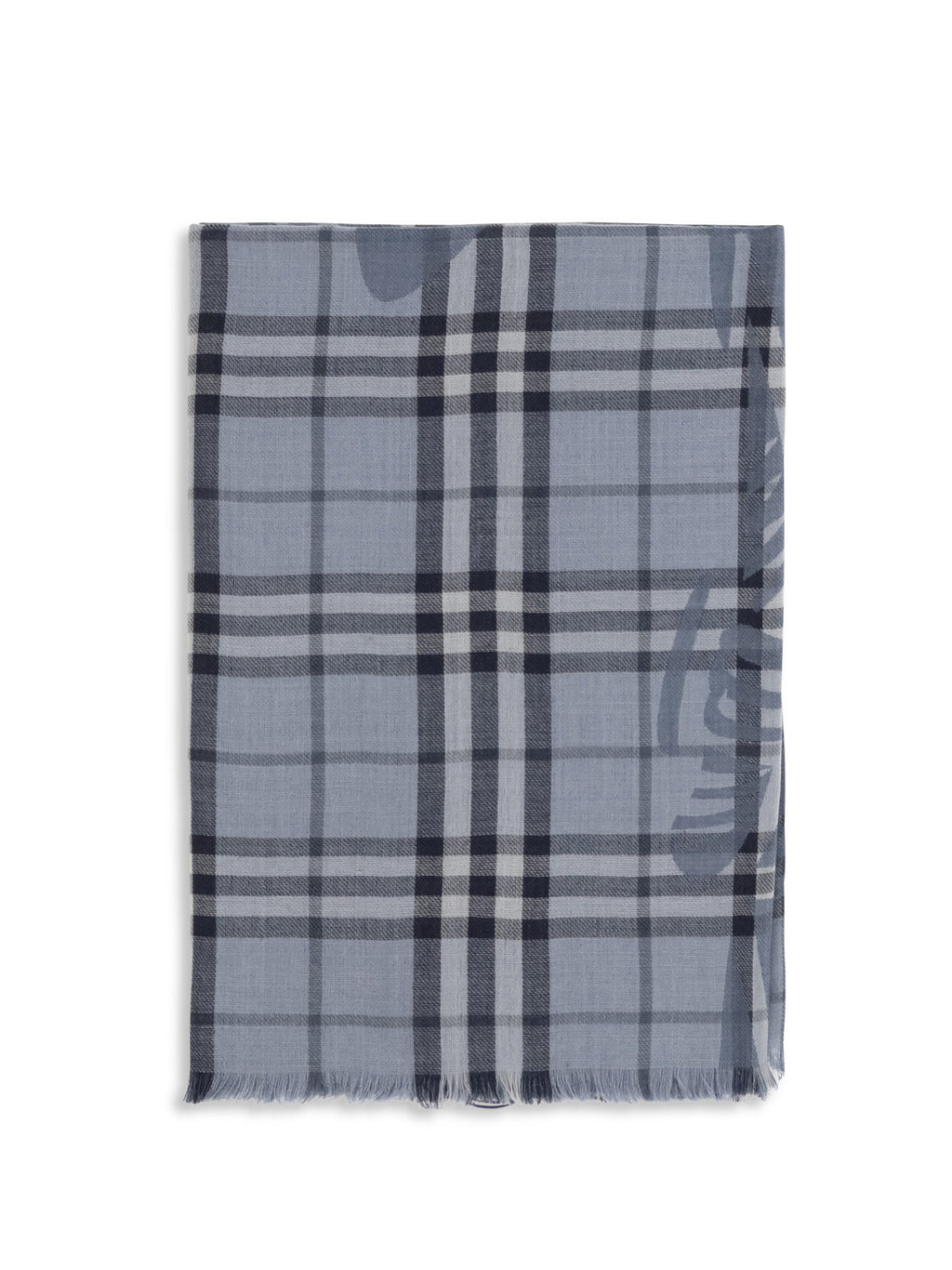Burberry Women Knight Check Wool And Silk Scarf