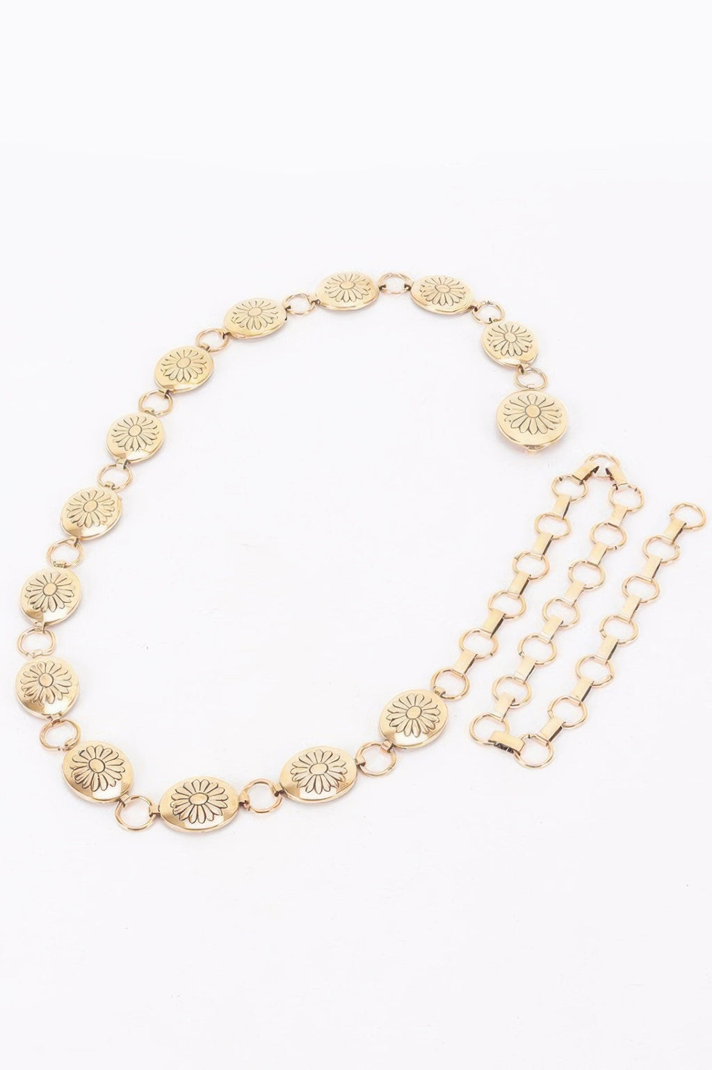 Floral Disc Chain Belt