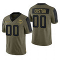 custom Minnesota Vikings Olive 2021 Salute To Service Limited Football Jerseys