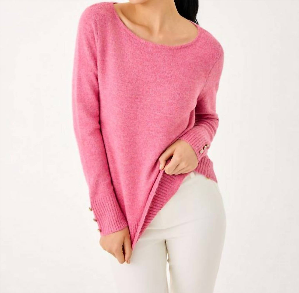 Lola Sequin Sweater In Confetti Pink Metallic
