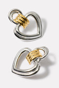 Women's Tia Two Tone Heart Earrings