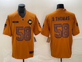 Men's Kansas City Chiefs Derrick Thomas #58 Brown 2023 Salute To Service Retired Player Limited Jersey1