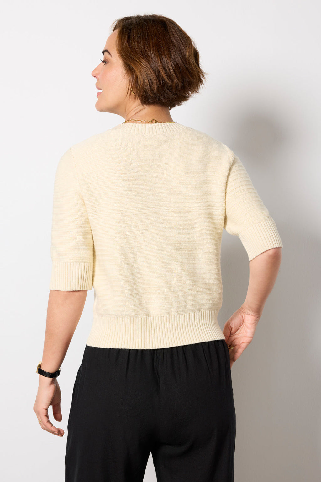 Women's Textured Short Sleeve Cardi