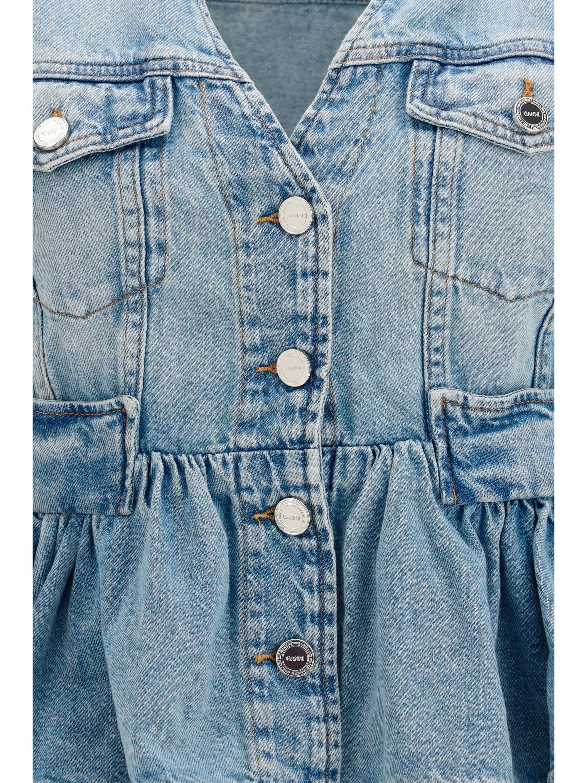 Ganni Women Lightweight Denim Vest