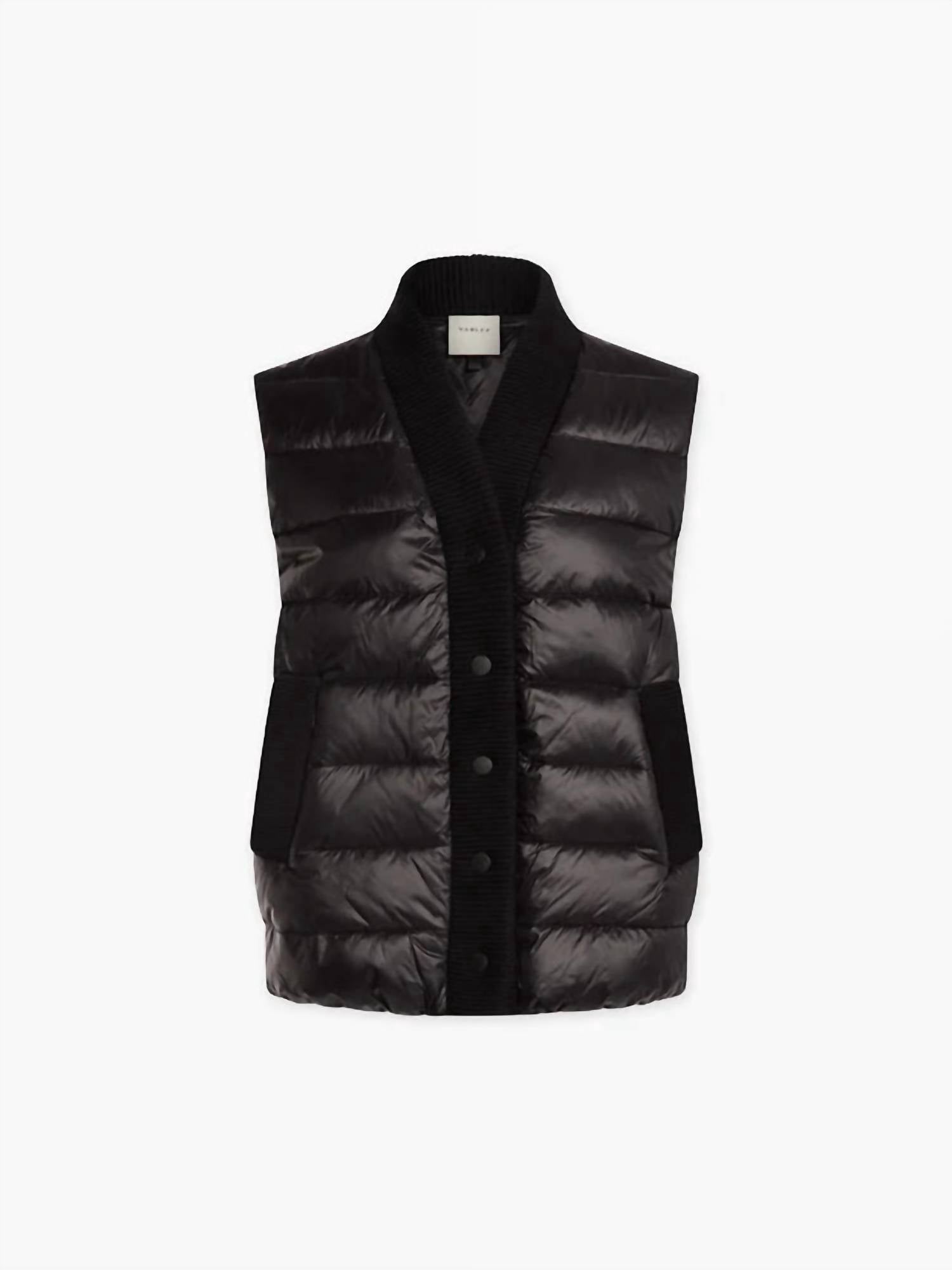 Colwyn Combo Boxy Gilet Vest In Black