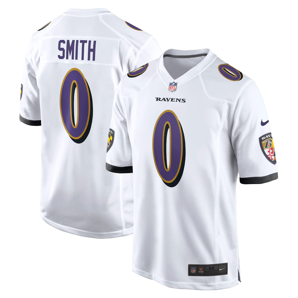Baltimore Ravens Roquan Smith White Game Jersey