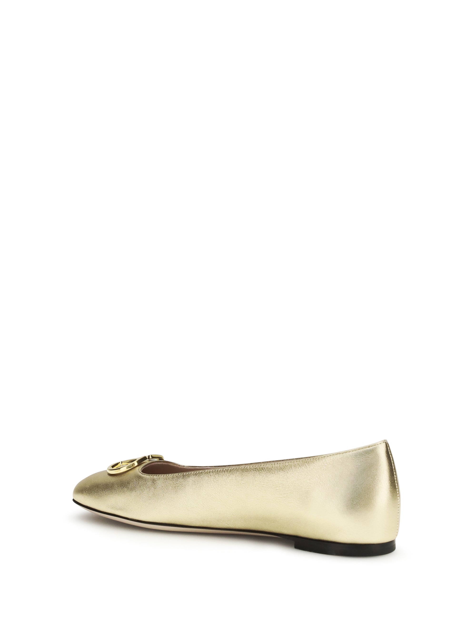 Valentino Garavani Women Vlogo Signature Laminated Nappa Ballerinas