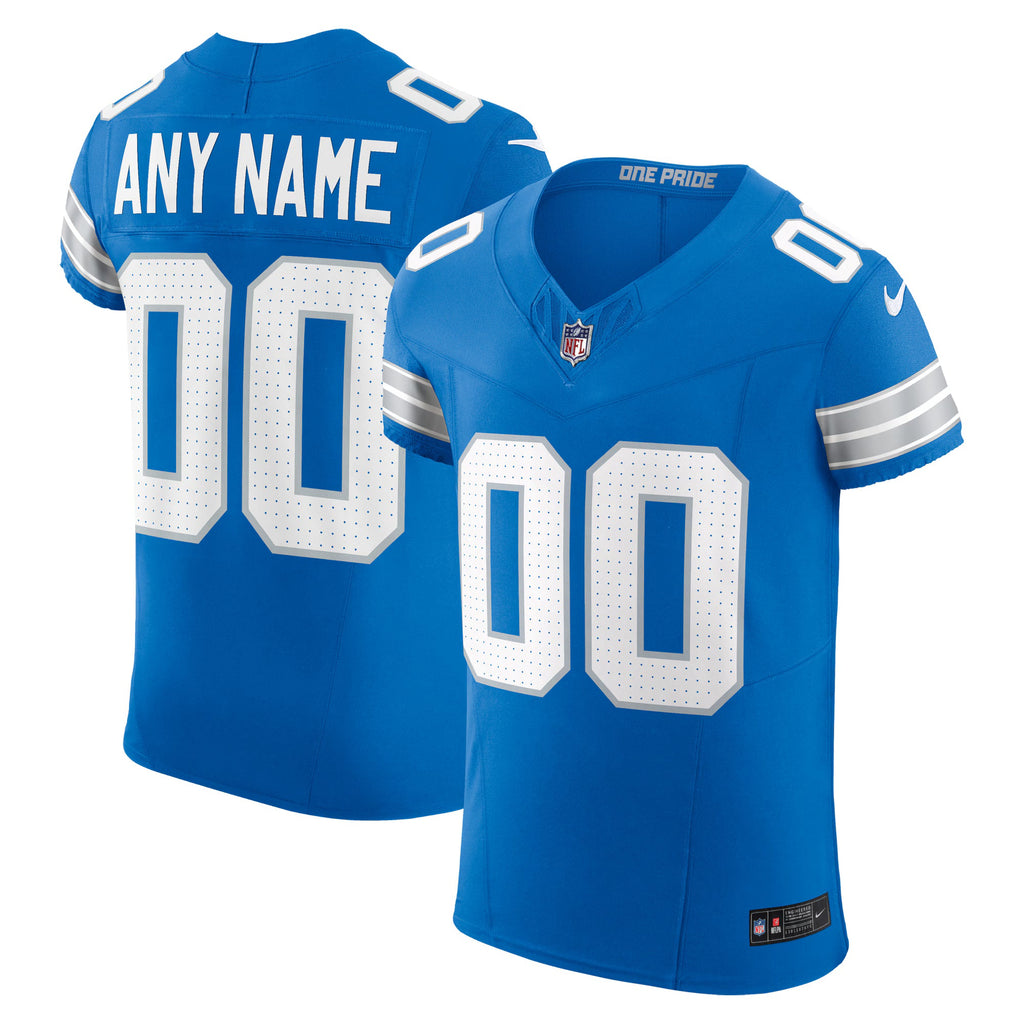 Detroit Lions Blue Team Vapor F.U.S.E. Elite Custom Jersey