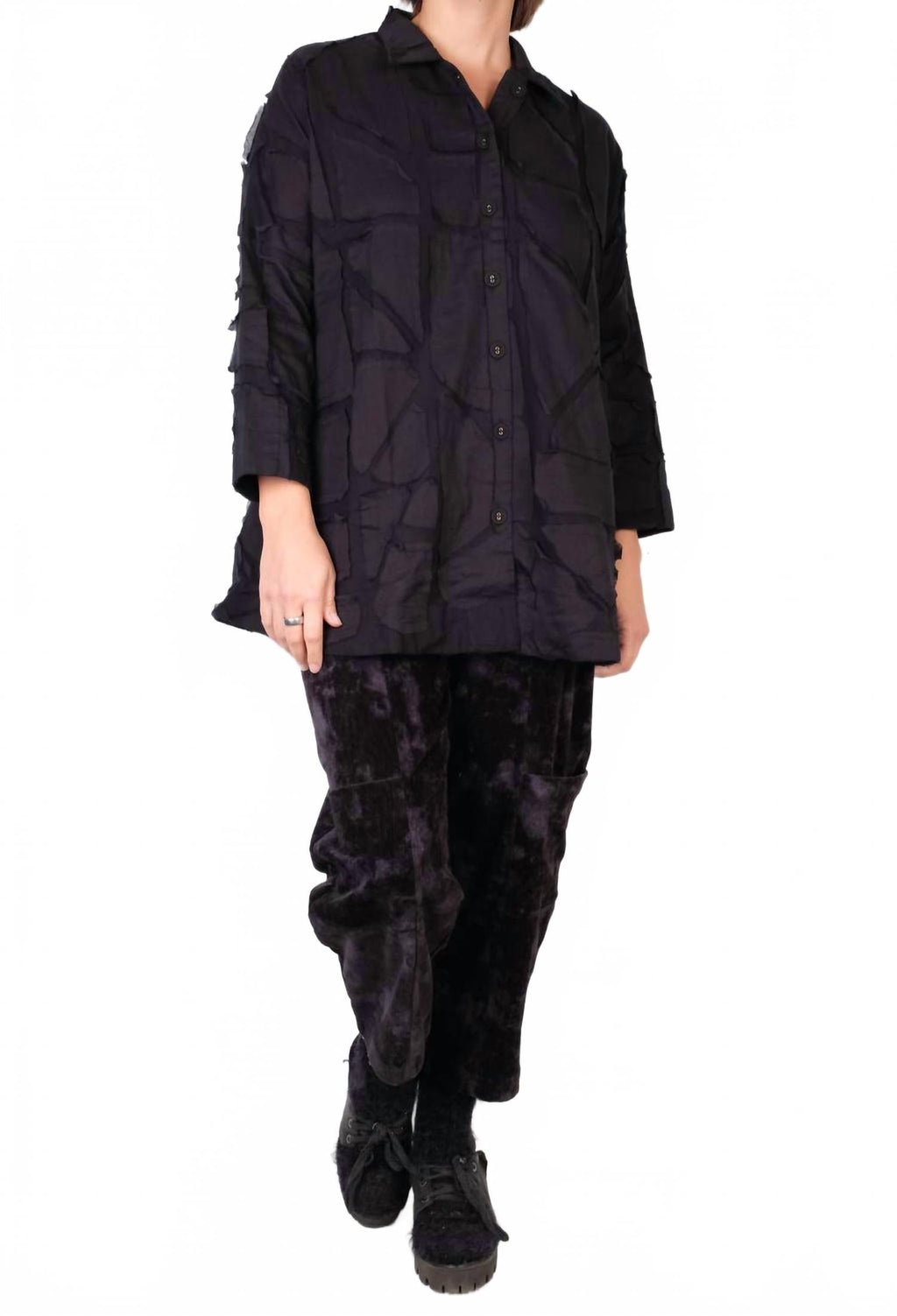 Swing Shirt In Black Patch