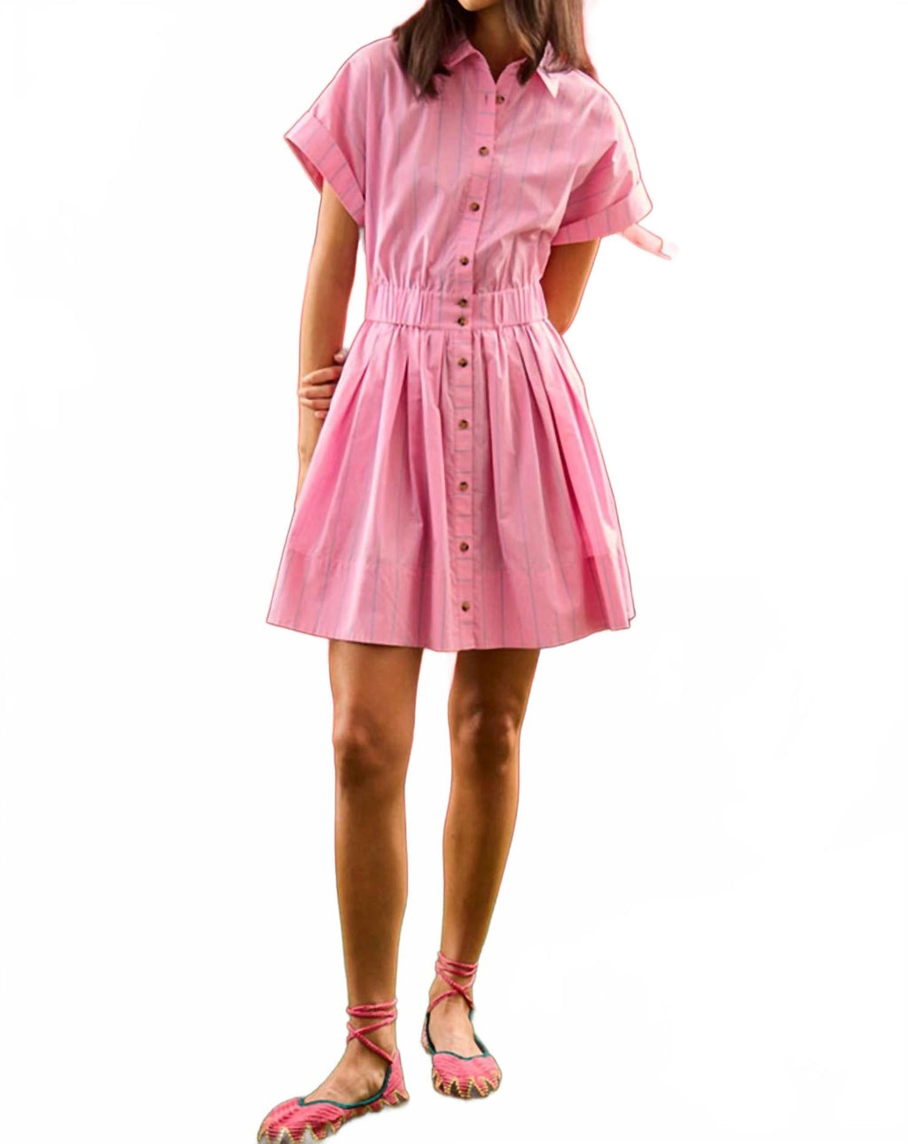 Watermelon Stripe Howard Dress In Pink