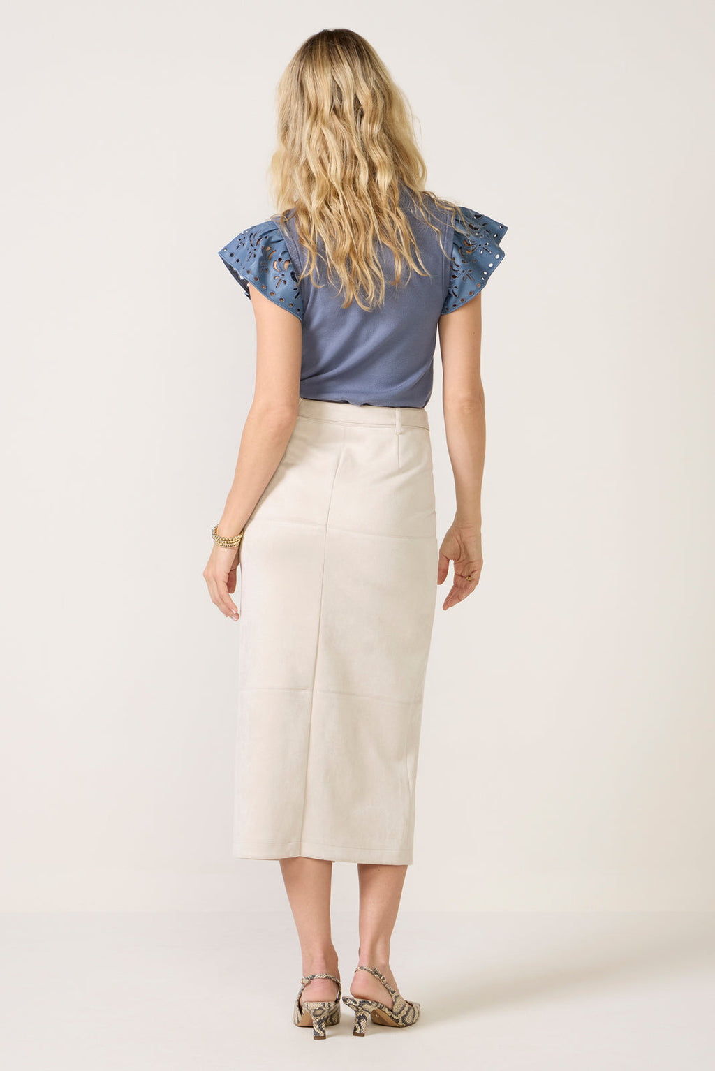 Women's Paula Suede Midi Skirt