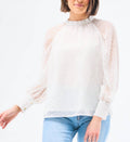 Veronica Raglan Sleeve Top In Marshmallow